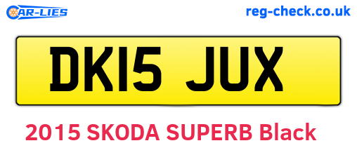 DK15JUX are the vehicle registration plates.
