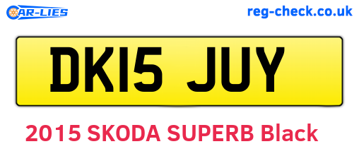 DK15JUY are the vehicle registration plates.