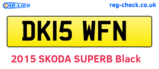 DK15WFN are the vehicle registration plates.