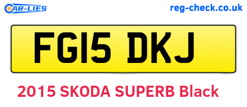 FG15DKJ are the vehicle registration plates.