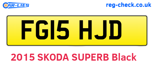 FG15HJD are the vehicle registration plates.