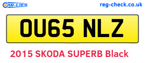 OU65NLZ are the vehicle registration plates.