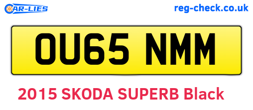 OU65NMM are the vehicle registration plates.
