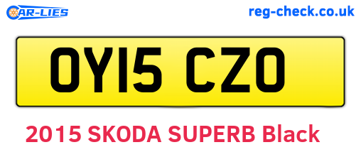 OY15CZO are the vehicle registration plates.