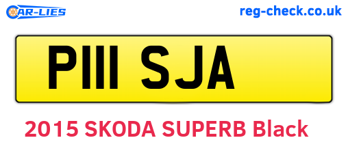 P111SJA are the vehicle registration plates.