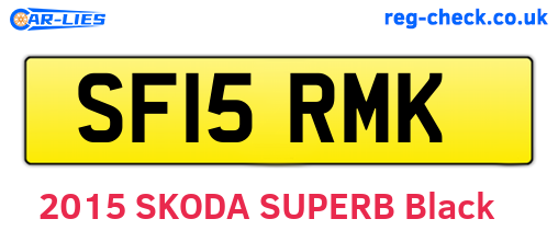 SF15RMK are the vehicle registration plates.