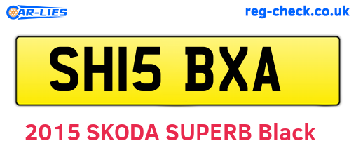 SH15BXA are the vehicle registration plates.