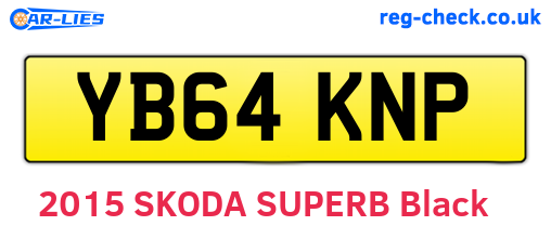 YB64KNP are the vehicle registration plates.