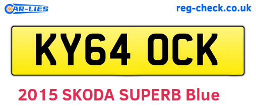 KY64OCK are the vehicle registration plates.