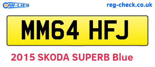 MM64HFJ are the vehicle registration plates.