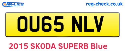 OU65NLV are the vehicle registration plates.