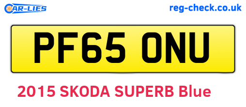 PF65ONU are the vehicle registration plates.