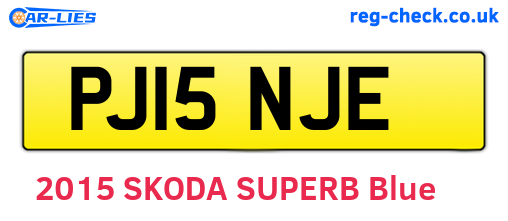 PJ15NJE are the vehicle registration plates.