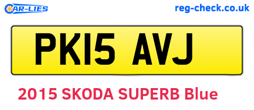PK15AVJ are the vehicle registration plates.
