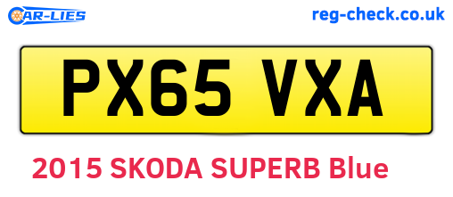 PX65VXA are the vehicle registration plates.