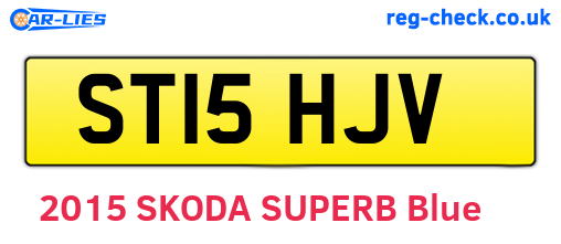 ST15HJV are the vehicle registration plates.