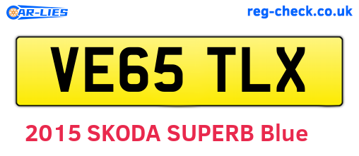 VE65TLX are the vehicle registration plates.