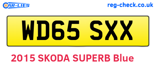 WD65SXX are the vehicle registration plates.
