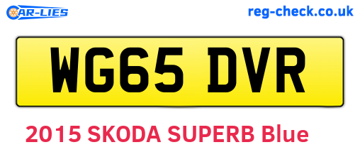 WG65DVR are the vehicle registration plates.