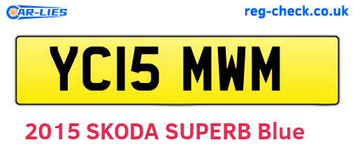 YC15MWM are the vehicle registration plates.