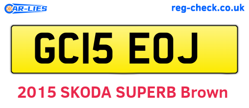GC15EOJ are the vehicle registration plates.