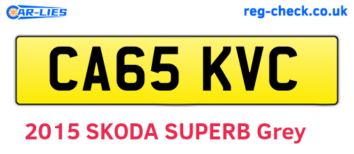 CA65KVC are the vehicle registration plates.