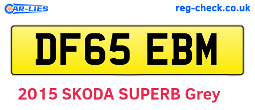 DF65EBM are the vehicle registration plates.