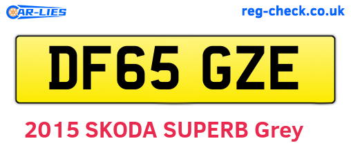DF65GZE are the vehicle registration plates.