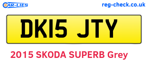DK15JTY are the vehicle registration plates.