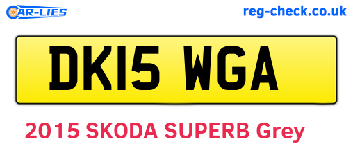 DK15WGA are the vehicle registration plates.