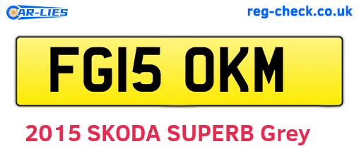 FG15OKM are the vehicle registration plates.