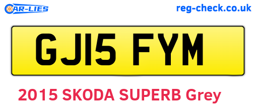 GJ15FYM are the vehicle registration plates.