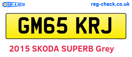 GM65KRJ are the vehicle registration plates.