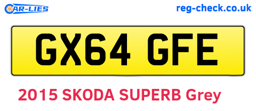 GX64GFE are the vehicle registration plates.