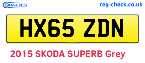 HX65ZDN are the vehicle registration plates.