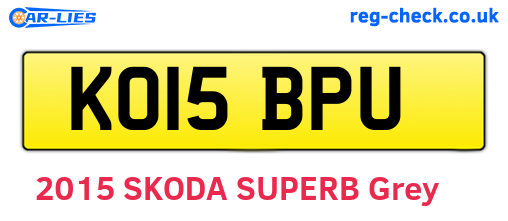 KO15BPU are the vehicle registration plates.