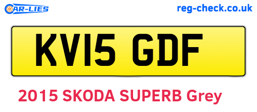 KV15GDF are the vehicle registration plates.