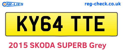KY64TTE are the vehicle registration plates.