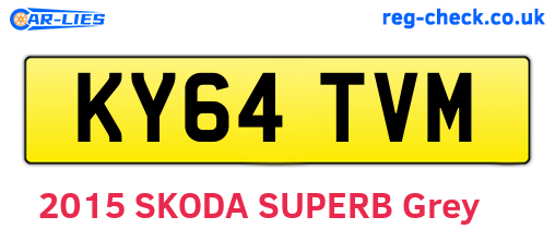 KY64TVM are the vehicle registration plates.