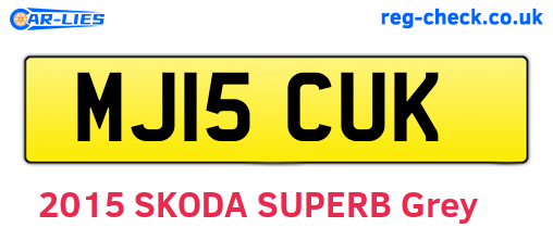 MJ15CUK are the vehicle registration plates.