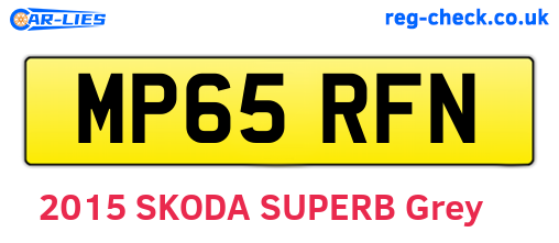 MP65RFN are the vehicle registration plates.
