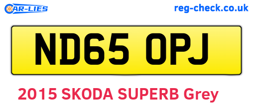 ND65OPJ are the vehicle registration plates.