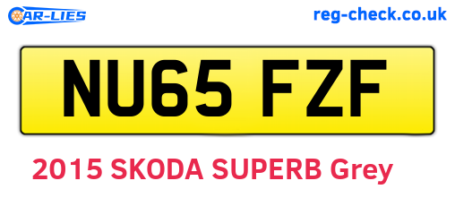 NU65FZF are the vehicle registration plates.