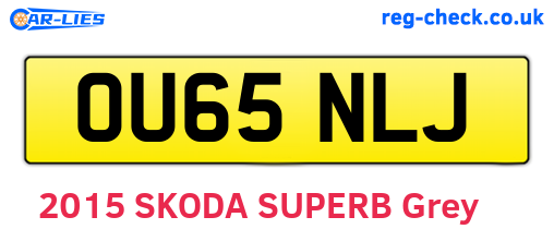 OU65NLJ are the vehicle registration plates.