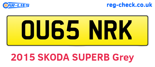 OU65NRK are the vehicle registration plates.