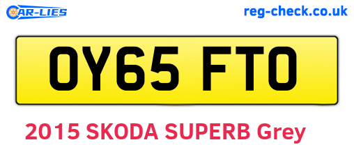 OY65FTO are the vehicle registration plates.