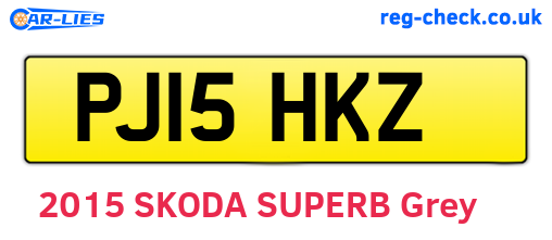 PJ15HKZ are the vehicle registration plates.