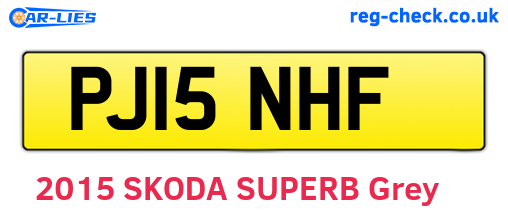 PJ15NHF are the vehicle registration plates.