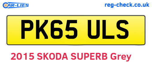 PK65ULS are the vehicle registration plates.