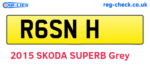 R6SNH are the vehicle registration plates.
